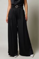 Belted Satin Pants