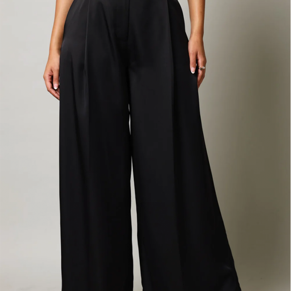 Belted Satin Pants