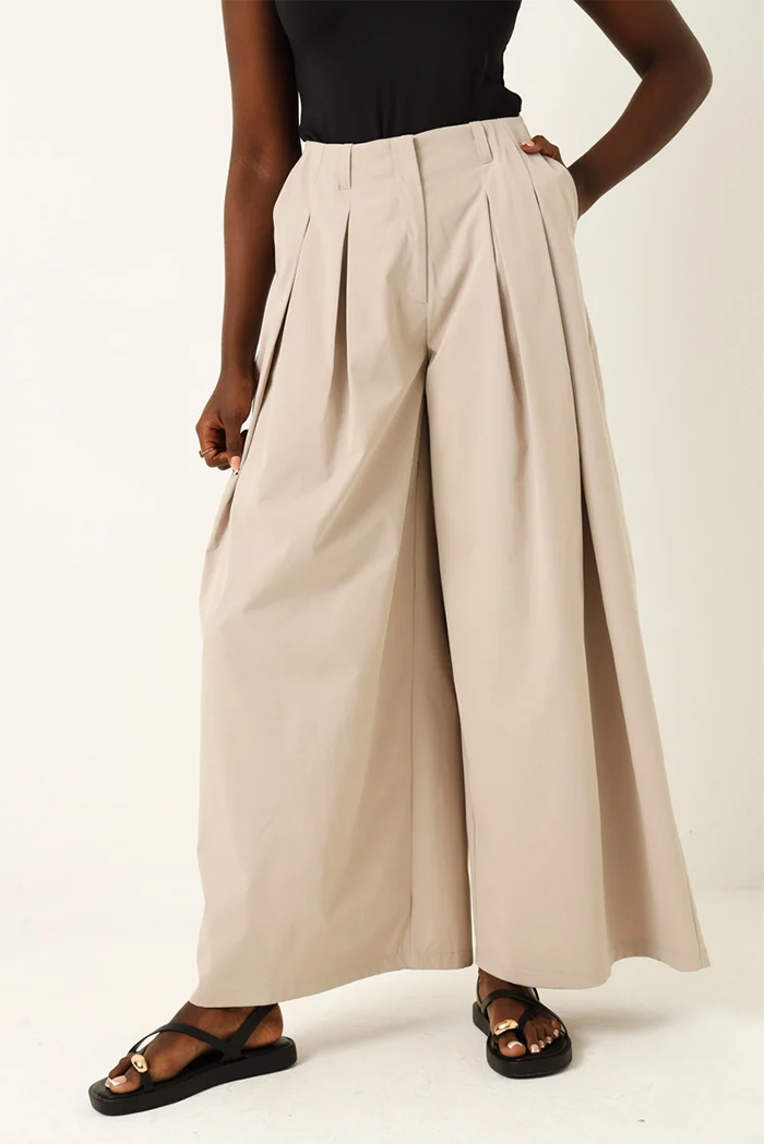 legit-pleat-front-twill-wide-leg-pants-stone-f Pleat Front Twill Pants - Image 1