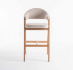 Alora Wooden Oatmeal Barstool - Image 2